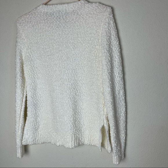 NWOT Marled White Knit Sweater XS - Picture 6 of 6